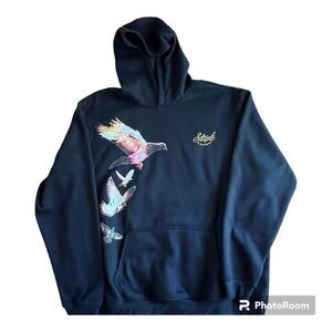 NWOT Men’s Staple Pigeons in Flight Black Hoodie Size XL